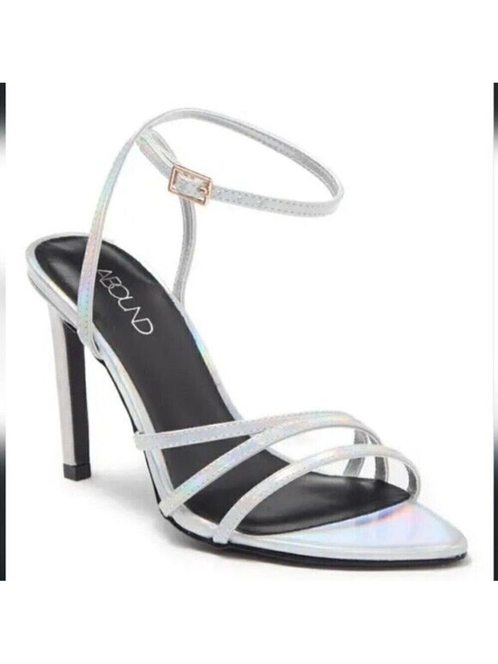 Abound BNWOT "Jimena" iridescent strappy silver heels sz 11 NEW